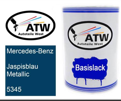 Mercedes-Benz, Jaspisblau Metallic, 5345: 500ml Lackdose, von ATW Autoteile West.